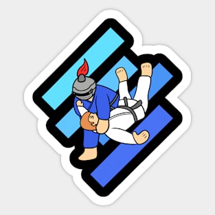 Cute knight judo Sticker